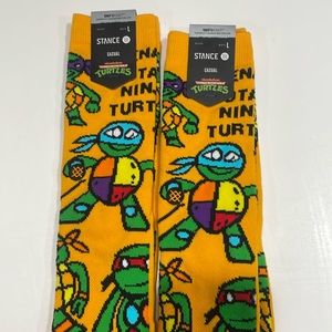 2 pair of STANCE Nickelodeon Teenage Mutant Ninja Turtles socks•large•new!